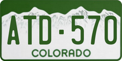CO license plate ATD570