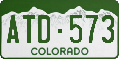 CO license plate ATD573