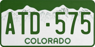 CO license plate ATD575