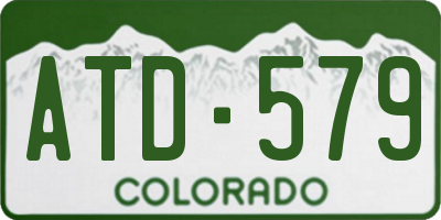 CO license plate ATD579