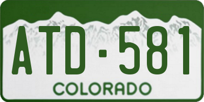 CO license plate ATD581
