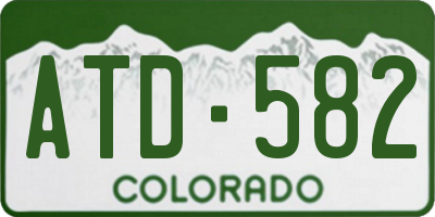 CO license plate ATD582