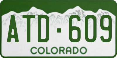 CO license plate ATD609