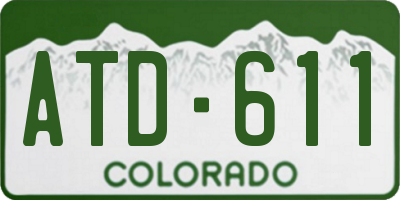 CO license plate ATD611