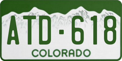CO license plate ATD618
