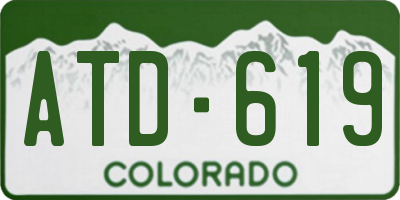 CO license plate ATD619