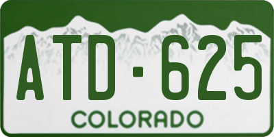 CO license plate ATD625