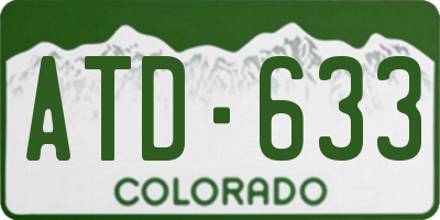 CO license plate ATD633