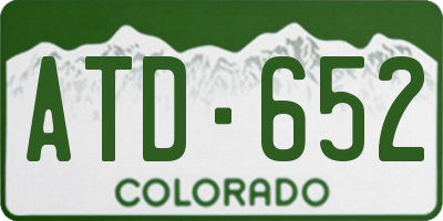 CO license plate ATD652