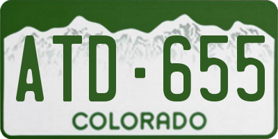 CO license plate ATD655