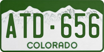 CO license plate ATD656