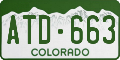 CO license plate ATD663