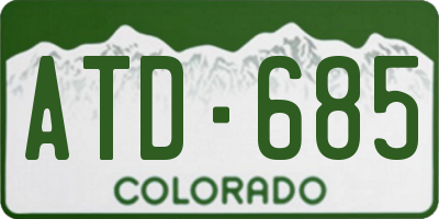 CO license plate ATD685