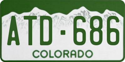 CO license plate ATD686