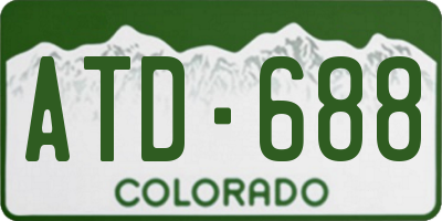 CO license plate ATD688