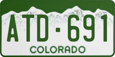 CO license plate ATD691