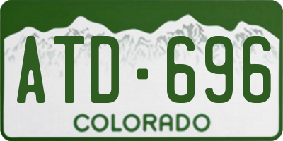 CO license plate ATD696