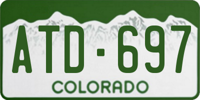 CO license plate ATD697