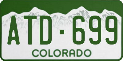 CO license plate ATD699