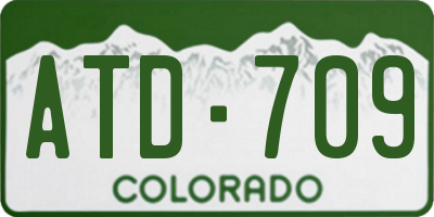 CO license plate ATD709