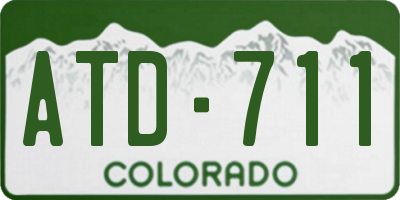 CO license plate ATD711