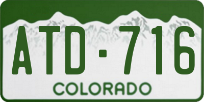 CO license plate ATD716