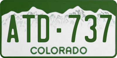 CO license plate ATD737