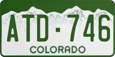 CO license plate ATD746