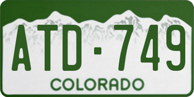 CO license plate ATD749