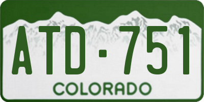 CO license plate ATD751