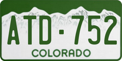 CO license plate ATD752