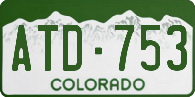CO license plate ATD753