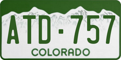 CO license plate ATD757