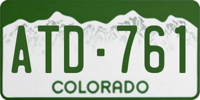 CO license plate ATD761