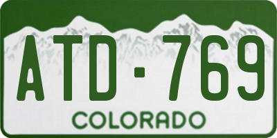 CO license plate ATD769