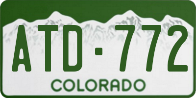 CO license plate ATD772