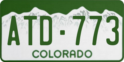 CO license plate ATD773