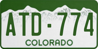 CO license plate ATD774
