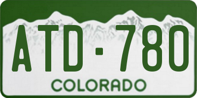 CO license plate ATD780