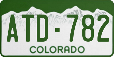 CO license plate ATD782
