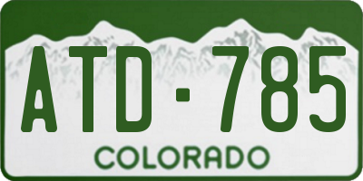 CO license plate ATD785