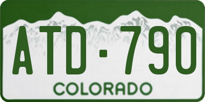 CO license plate ATD790
