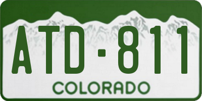 CO license plate ATD811