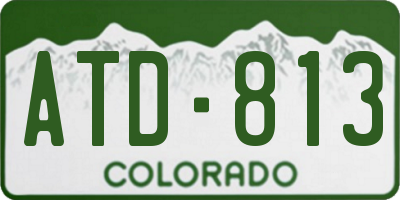 CO license plate ATD813