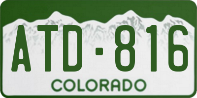 CO license plate ATD816