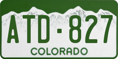CO license plate ATD827