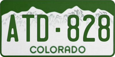 CO license plate ATD828