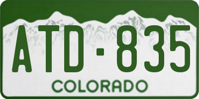 CO license plate ATD835
