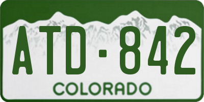 CO license plate ATD842