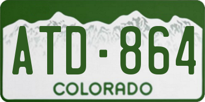 CO license plate ATD864